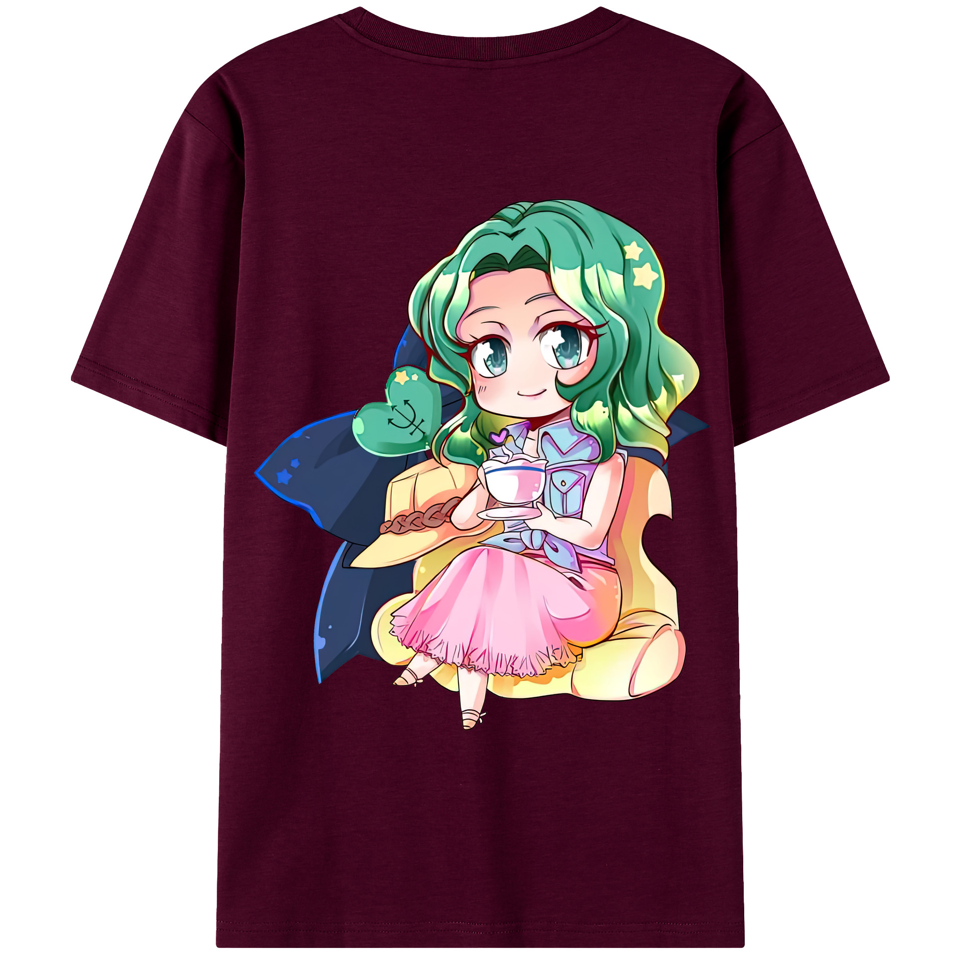 （画像用） 美少女戦士セーラームーン 海王 みちる（かいおう みちる） Sailor Moon Kaiou Michiru レディース半袖Tシャツ(バックプリント)